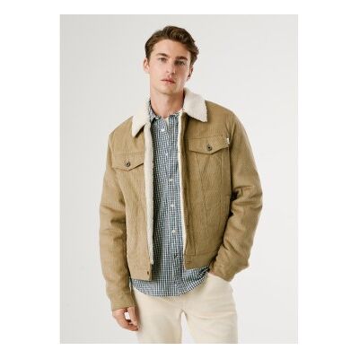 Pepe Jeans für Herren. PM4027185 Joshua Jacke beige (L), Lässig, Baumwolle Pepe Jeans für Herren. PM4027185 Joshua Jacke beige (L), Lässig, Baumwolle