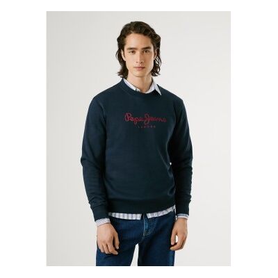 Pepe Jeans für Herren. PM5800011 Sweatshirt Macbeth Einfarbig navy (L), Lässig, Baumwolle, Marine Pepe Jeans für Herren. PM5800011 Sweatshirt Macbeth Einfarbig navy (L), Lässig, Baumwolle, Marine