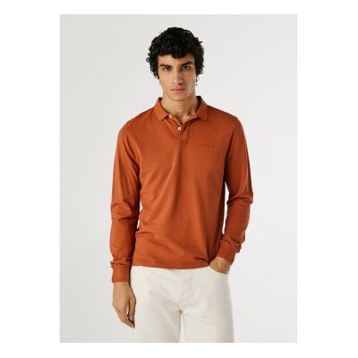 Pepe Jeans für Herren. PM542213 Neu Oliver orangefarbenes Poloshirt (XXL), Lässig, Baumwolle, Langarm Pepe Jeans für Herren. PM542213 Neu Oliver orangefarbenes Poloshirt (XXL), Lässig, Baumwolle, Langarm