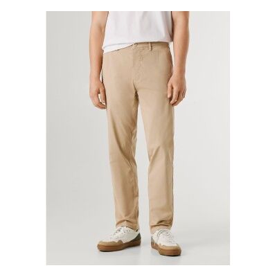 Pepe Jeans für Herren. PM2100073 Beige Schlanke Chino-Popeline-Hose (30), Lässig, Baumwolle Pepe Jeans für Herren. PM2100073 Beige Schlanke Chino-Popeline-Hose (30), Lässig, Baumwolle