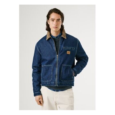 Pepe Jeans für Herren. PM4027166 Workwear Jacke Dunkelblau (L), Lässig, Baumwolle, Denim Pepe Jeans für Herren. PM4027166 Workwear Jacke Dunkelblau (L), Lässig, Baumwolle, Denim