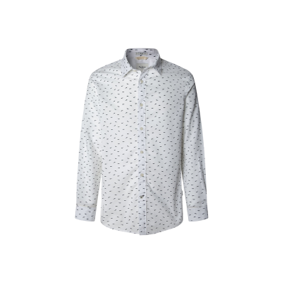 Pepe Jeans für Herren. PM3090845 Casper Hemd weiß (M), Lässig, Baumwolle, Langarm Pepe Jeans für Herren. PM3090845 Casper Hemd weiß (M), Lässig, Baumwolle, Langarm