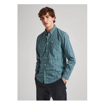 Pepe Jeans für Herren. PM308508 Patton grünes Hemd (XXL), Lässig, Baumwolle, Langarm Pepe Jeans für Herren. PM308508 Patton grünes Hemd (XXL), Lässig, Baumwolle, Langarm