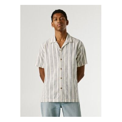 Pepe Jeans für Herren. PM3091195 Pershore Hemd cremefarben (S), Weiß, Lässig, Baumwolle, Kurzarm Pepe Jeans für Herren. PM3091195 Pershore Hemd cremefarben (S), Weiß, Lässig, Baumwolle, Kurzarm
