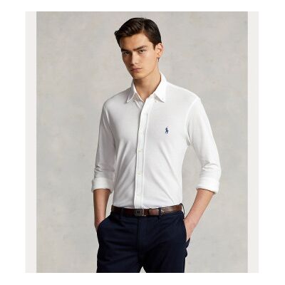 Polo Ralph Lauren für Herren. 710654408003 Ultraleichtes Piqué-Hemd weiß (S), Lässig, Baumwolle, Klassisch, Langarm Polo Ralph Lauren für Herren. 710654408003 Ultraleichtes Piqué-Hemd weiß (S), Lässig, Baumwolle, Klassisch, Langarm