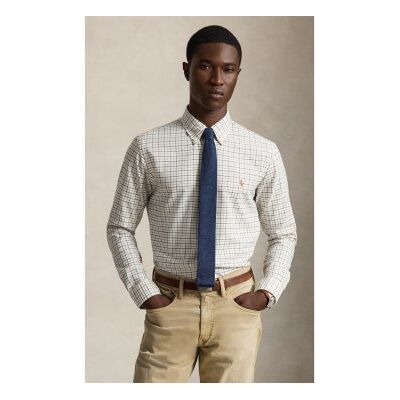 Polo Ralph Lauren für Herren. 710922273500 Oxford-Hemd mit Karos Custom Fit Gebrochenes Weiß (XL), Lässig, Baumwolle, Langarm Polo Ralph Lauren für Herren. 710922273500 Oxford-Hemd mit Karos Custom Fit Gebrochenes Weiß (XL), Lässig, Baumwolle, Langarm