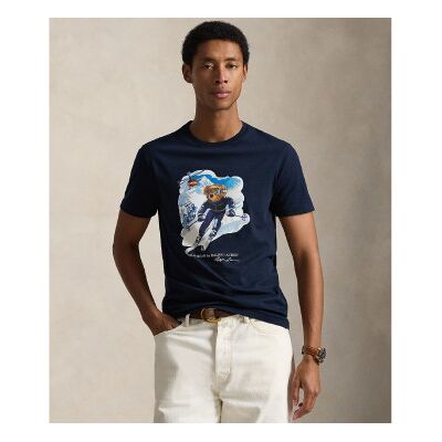 Polo Ralph Lauren für Herren. 710P07343002 Bear Custom Slim Fit Polohemd navy (S), Lässig, Baumwolle, Kurzarm, Marine Polo Ralph Lauren für Herren. 710P07343002 Bear Custom Slim Fit Polohemd navy (S), Lässig, Baumwolle, Kurzarm, Marine