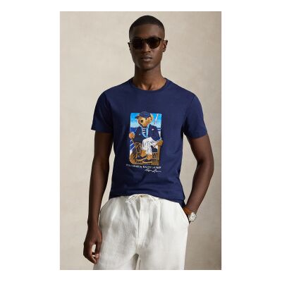 Polo Ralph Lauren für Herren. 710B21964001 Polo Bear Custom Slim Fit T-Shirt (S), Lässig, Baumwolle, Kurzarm, Marine Polo Ralph Lauren für Herren. 710B21964001 Polo Bear Custom Slim Fit T-Shirt (S), Lässig, Baumwolle, Kurzarm, Marine