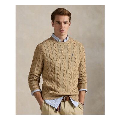 Polo Ralph Lauren für Herren. 710775885014 Brauner Strickpullover aus Baumwolle in Ecru (XL), Lässig Polo Ralph Lauren für Herren. 710775885014 Brauner Strickpullover aus Baumwolle in Ecru (XL), Lässig