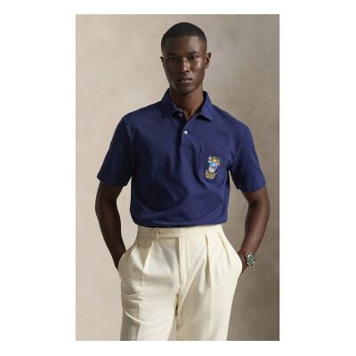 Polo Ralph Lauren für Herren. 710B14573001 Clasic Fit Poloshirt blau (M), Lässig, Baumwolle, Kurzarm Polo Ralph Lauren für Herren. 710B14573001 Clasic Fit Poloshirt blau (M), Lässig, Baumwolle, Kurzarm