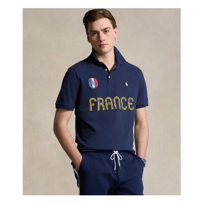 Polo Ralph Lauren für Herren. 710944667001 Classic Fit Polo Frankreich blau (S), Lässig, Baumwolle, Kurzarm Polo Ralph Lauren für Herren. 710944667001 Classic Fit Polo Frankreich blau (S), Lässig, Baumwolle, Kurzarm