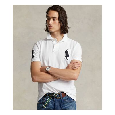 Polo Ralph Lauren für Herren. 710688969003 Logo-Netz-Poloshirt weiß (XXL), Lässig, Baumwolle, Kurzarm Polo Ralph Lauren für Herren. 710688969003 Logo-Netz-Poloshirt weiß (XXL), Lässig, Baumwolle, Kurzarm