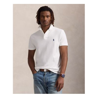 Polo Ralph Lauren für Herren. 710666998002 Custom Slim Fit Piquet Poloshirt weiß (M), Lässig, Baumwolle, Kurzarm Polo Ralph Lauren für Herren. 710666998002 Custom Slim Fit Piquet Poloshirt weiß (M), Lässig, Baumwolle, Kurzarm
