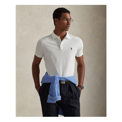 Polo Ralph Lauren für Herren. 710941439002 Stretch-Piqué-Poloshirt Custom Slim Fit weiß (XL), Lässig, Baumwolle, Kurzarm Polo Ralph Lauren für Herren. 710941439002 Stretch-Piqué-Poloshirt Custom Slim Fit weiß (XL), Lässig, Baumwolle, Kurzarm