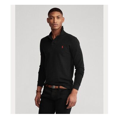 Polo Ralph Lauren für Herren. 710681126037 Schmal geschnittenes Piqué-Poloshirt schwarz (S), Lässig, Baumwolle, Langarm Polo Ralph Lauren für Herren. 710681126037 Schmal geschnittenes Piqué-Poloshirt schwarz (S), Lässig, Baumwolle, Langarm