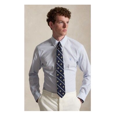 Polo Ralph Lauren für Herren. 710B22585003 Blaues Custom-Fit-Hemd aus Stretch-Popeline (S), Lässig, Baumwolle, Langarm Polo Ralph Lauren für Herren. 710B22585003 Blaues Custom-Fit-Hemd aus Stretch-Popeline (S), Lässig, Baumwolle, Langarm