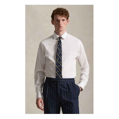 Polo Ralph Lauren für Herren. 712827064002 Schmal geschnittenes Popeline-Hemd weiß (45.5), Lässig, Baumwolle, Klassisch, Langarm Polo Ralph Lauren für Herren. 712827064002 Schmal geschnittenes Popeline-Hemd weiß (45.5), Lässig, Baumwolle, Klassisch, Langarm