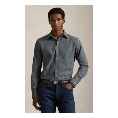 Polo Ralph Lauren für Herren. 710P07185002 Custom Fit Hemd aus technischem Twill grau (XXL), Lässig, Baumwolle, Langarm Polo Ralph Lauren für Herren. 710P07185002 Custom Fit Hemd aus technischem Twill grau (XXL), Lässig, Baumwolle, Langarm