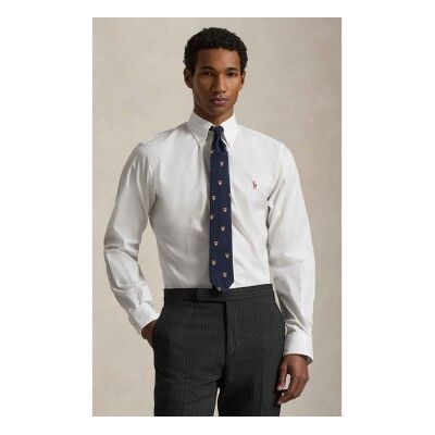 Polo Ralph Lauren für Herren. 712870507001 Custom Fit Oxford Hemd weiß (38), Lässig, Baumwolle, Klassisch, Langarm Polo Ralph Lauren für Herren. 712870507001 Custom Fit Oxford Hemd weiß (38), Lässig, Baumwolle, Klassisch, Langarm