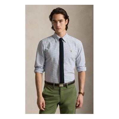 Polo Ralph Lauren für Herren. 710922273002 Custom Fit weißes Karo-Oxfordhemd (S), Lässig, Baumwolle, Klassisch, Langarm Polo Ralph Lauren für Herren. 710922273002 Custom Fit weißes Karo-Oxfordhemd (S), Lässig, Baumwolle, Klassisch, Langarm