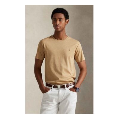 Polo Ralph Lauren für Herren. 710740727072 Kundenspezifisches Slim Fit Baumwoll-T-Shirt braun (S), Lässig, Baumwolle, Kurzarm Polo Ralph Lauren für Herren. 710740727072 Kundenspezifisches Slim Fit Baumwoll-T-Shirt braun (S), Lässig, Baumwolle, Kurzarm