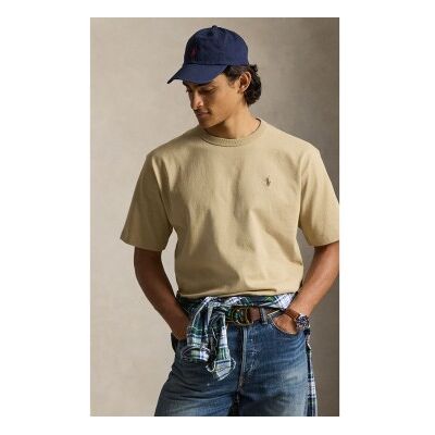 Polo Ralph Lauren für Herren. 710A12979002 Beigefarbenes T-Shirt mit Rundhalsausschnitt in Relaxed Fit (S), Lässig, Baumwolle, Kurzarm Polo Ralph Lauren für Herren. 710A12979002 Beigefarbenes T-Shirt mit Rundhalsausschnitt in Relaxed Fit (S), Lässig, Baumwolle, Kurzarm