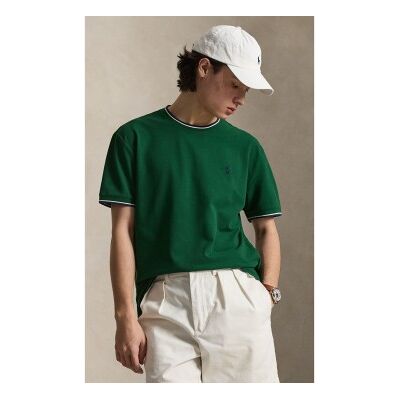 Polo Ralph Lauren für Herren. 710963492502 Grünes Classic Fit Poloshirt aus elastischem Piqué (L), Lässig, Baumwolle, Kurzarm Polo Ralph Lauren für Herren. 710963492502 Grünes Classic Fit Poloshirt aus elastischem Piqué (L), Lässig, Baumwolle, Kurzarm