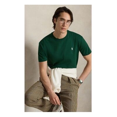 Polo Ralph Lauren für Herren. 710671438531 Gestricktes Custom Slim Fit T-Shirt in Dunkelgrün (XXL), Lässig, Baumwolle, Kurzarm Polo Ralph Lauren für Herren. 710671438531 Gestricktes Custom Slim Fit T-Shirt in Dunkelgrün (XXL), Lässig, Baumwolle, Kurzarm