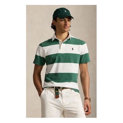 Polo Ralph Lauren für Herren. 710964538002 Grünes Classic Fit Rugby-Shirt (XS), Lässig, Baumwolle, Kurzarm Polo Ralph Lauren für Herren. 710964538002 Grünes Classic Fit Rugby-Shirt (XS), Lässig, Baumwolle, Kurzarm
