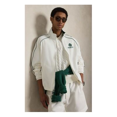 Polo Ralph Lauren für Herren. 710B17650001 Oakfort-Jacke aus weißem Faille (L), Lässig, Baumwolle Polo Ralph Lauren für Herren. 710B17650001 Oakfort-Jacke aus weißem Faille (L), Lässig, Baumwolle