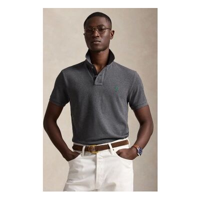 Polo Ralph Lauren für Herren. 710782592002 Das ikonische graue Piqué-Poloshirt (L), Lässig, Baumwolle, Kurzarm Polo Ralph Lauren für Herren. 710782592002 Das ikonische graue Piqué-Poloshirt (L), Lässig, Baumwolle, Kurzarm