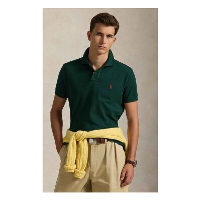 Polo Ralph Lauren für Herren. 710782592015 Das kultige grüne Piqué-Poloshirt (XXL), Lässig, Baumwolle, Kurzarm Polo Ralph Lauren für Herren. 710782592015 Das kultige grüne Piqué-Poloshirt (XXL), Lässig, Baumwolle, Kurzarm
