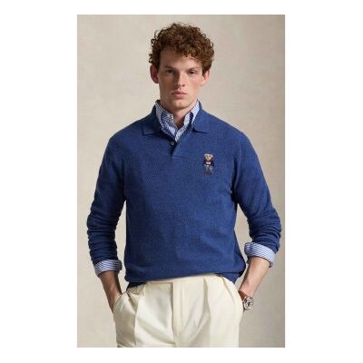 Polo Ralph Lauren für Herren. 710P04281001 Kaschmir-Pullover mit navy Bear Polo (XS), Lässig, Klassisch, Cachemir, Marine Polo Ralph Lauren für Herren. 710P04281001 Kaschmir-Pullover mit navy Bear Polo (XS), Lässig, Klassisch, Cachemir, Marine