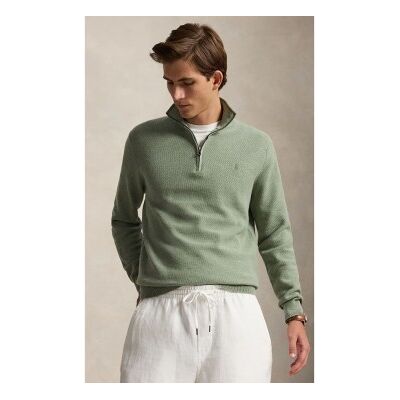 Polo Ralph Lauren für Herren. 710B18060006 Grüner Pullover aus Pikee-Strick und Baumwolle (XL), Lässig Polo Ralph Lauren für Herren. 710B18060006 Grüner Pullover aus Pikee-Strick und Baumwolle (XL), Lässig