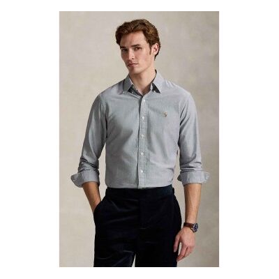 Polo Ralph Lauren für Herren. 710805562017 Das ikonische graue Oxford-Hemd (S), Lässig, Baumwolle, Klassisch, Langarm Polo Ralph Lauren für Herren. 710805562017 Das ikonische graue Oxford-Hemd (S), Lässig, Baumwolle, Klassisch, Langarm
