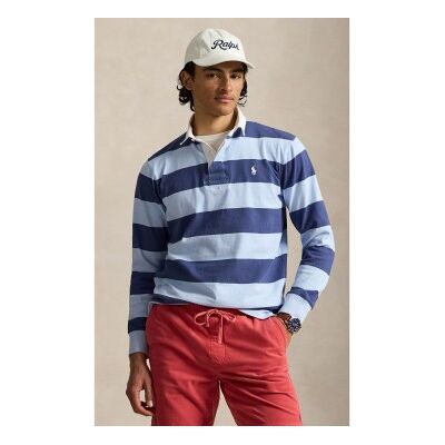 Polo Ralph Lauren für Herren. 710717116032 Das ikonische blaue Rugby-Trikot (L), Lässig, Baumwolle, Langarm Polo Ralph Lauren für Herren. 710717116032 Das ikonische blaue Rugby-Trikot (L), Lässig, Baumwolle, Langarm
