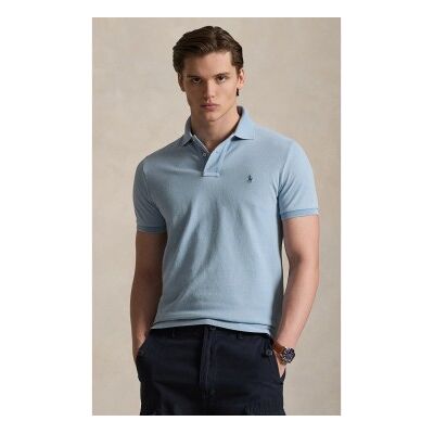 Polo Ralph Lauren für Herren. 710970582001 Polo aus Piqué Custom Slim Fit indigoblau (L), Lässig, Baumwolle, Kurzarm Polo Ralph Lauren für Herren. 710970582001 Polo aus Piqué Custom Slim Fit indigoblau (L), Lässig, Baumwolle, Kurzarm