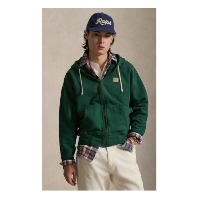 Polo Ralph Lauren für Herren. 710B16552002 Relaxed Fit grünes Fleece-Sweatshirt aus Frottee (XS), Lässig, Baumwolle Polo Ralph Lauren für Herren. 710B16552002 Relaxed Fit grünes Fleece-Sweatshirt aus Frottee (XS), Lässig, Baumwolle
