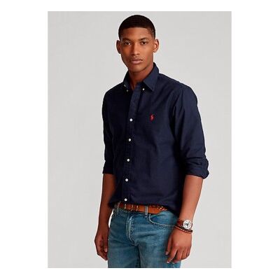 Polo Ralph Lauren für Herren. 710772290002 Custom Fit Oxford Hemd navy (L), Lässig, Baumwolle, Langarm, Marine Polo Ralph Lauren für Herren. 710772290002 Custom Fit Oxford Hemd navy (L), Lässig, Baumwolle, Langarm, Marine