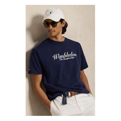 Polo Ralph Lauren für Herren. 710B16059002 Wimbledon-T-Shirt mit Big Fit-Grafik (L), Lässig, Baumwolle, Kurzarm, Marine Polo Ralph Lauren für Herren. 710B16059002 Wimbledon-T-Shirt mit Big Fit-Grafik (L), Lässig, Baumwolle, Kurzarm, Marine