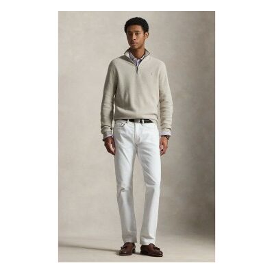 Polo Ralph Lauren für Herren. 710B18060003 Hellbrauner Strickpullover aus Baumwolle und Pikee (M), Lässig, Langarm Polo Ralph Lauren für Herren. 710B18060003 Hellbrauner Strickpullover aus Baumwolle und Pikee (M), Lässig, Langarm