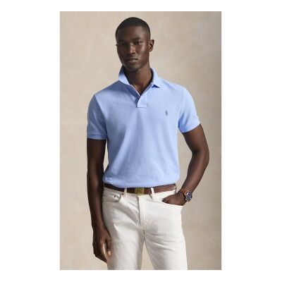 Polo Ralph Lauren für Herren. 710680784031 Custom Slim Fit Pique-Poloshirt hellblau (XXL), Lässig, Baumwolle, Kurzarm Polo Ralph Lauren für Herren. 710680784031 Custom Slim Fit Pique-Poloshirt hellblau (XXL), Lässig, Baumwolle, Kurzarm