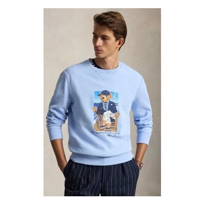Polo Ralph Lauren für Herren. 710B18538001 Fleece-Sweatshirt mit blauem Polo-Bär (XXL), Lässig, Baumwolle, Langarm Polo Ralph Lauren für Herren. 710B18538001 Fleece-Sweatshirt mit blauem Polo-Bär (XXL), Lässig, Baumwolle, Langarm