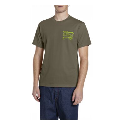Replay für Herren. M3353.000.2660 Grünes T-Shirt mit Grafik (L), Lässig, Baumwolle, Kurzarm Replay für Herren. M3353.000.2660 Grünes T-Shirt mit Grafik (L), Lässig, Baumwolle, Kurzarm