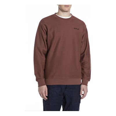 Replay für Herren. M3317.000.24036 Kastanienbraunes Fleece-Sweatshirt (L), Lässig, Baumwolle Replay für Herren. M3317.000.24036 Kastanienbraunes Fleece-Sweatshirt (L), Lässig, Baumwolle