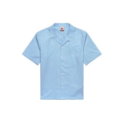 Robe di Kappa für Herren. 631372W Aousja blaues Hemd (L), Baumwolle, Kurzarm Robe di Kappa für Herren. 631372W Aousja blaues Hemd (L), Baumwolle, Kurzarm