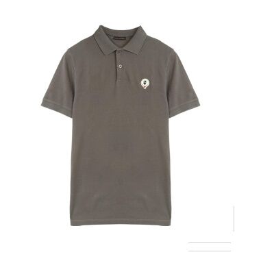 Save The Duck für Herren. DR1213M-BATE20 Ovid grau-grünes Poloshirt (S), Lässig, Baumwolle, Kurzarm Save The Duck für Herren. DR1213M-BATE20 Ovid grau-grünes Poloshirt (S), Lässig, Baumwolle, Kurzarm