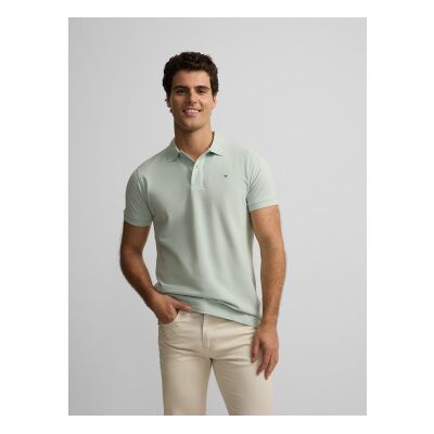 Silbon für Herren. S261011002098 Klassisches einfarbiges hellblaues Poloshirt (M), Lässig, Baumwolle, Kurzarm Silbon für Herren. S261011002098 Klassisches einfarbiges hellblaues Poloshirt (M), Lässig, Baumwolle, Kurzarm