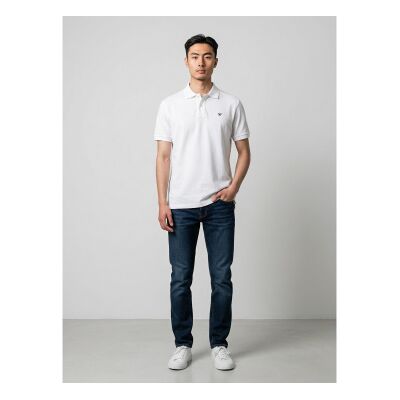 Silbon für Herren. S261011001093 Klassisches einfarbiges weißes Poloshirt (XL), Lässig, Baumwolle, Kurzarm Silbon für Herren. S261011001093 Klassisches einfarbiges weißes Poloshirt (XL), Lässig, Baumwolle, Kurzarm