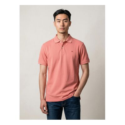 Silbon für Herren. S261011005100 Klassisches einfarbiges Poloshirt in Koralle (XL), Lässig, Baumwolle, Kurzarm Silbon für Herren. S261011005100 Klassisches einfarbiges Poloshirt in Koralle (XL), Lässig, Baumwolle, Kurzarm